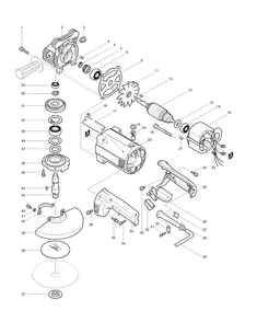 Part Location Diagram of 341403-2 Makita Plate, 9607nb