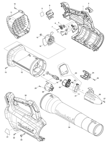 Fig-0 Diagram and Parts List for XBU03SM1  Makita Leaf Blower / Vacuum