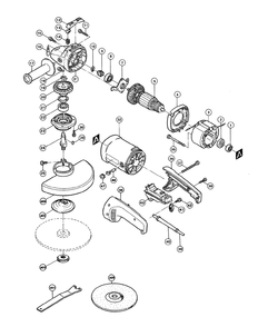 Page 1 Diagram and Parts List for 9027L  Makita Grinder