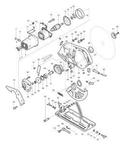 Page 1 Diagram and Parts List for 5103N  Makita Saw