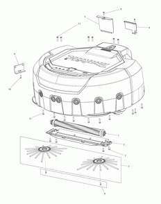 Page 11 Diagram and Parts List for DRC200Z  Makita Upright Vacuum