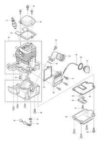 Page 1 Diagram and Parts List for PB2504  Makita Leaf Blower / Vacuum