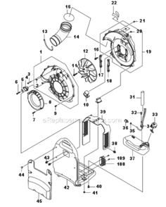 Page A Diagram and Parts List for BBX7600CA  Makita Leaf Blower / Vacuum