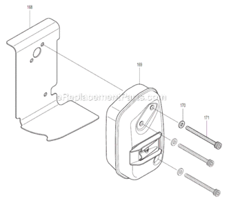 Page J Diagram and Parts List for BBX7600CA  Makita Leaf Blower / Vacuum