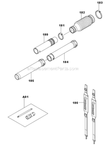 Page L Diagram and Parts List for BBX7600CA  Makita Leaf Blower / Vacuum