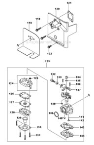 Page H Diagram and Parts List for BBX7600CA  Makita Leaf Blower / Vacuum