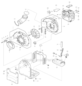Part Location Diagram of 931202-6 Makita Hex. Nut M5