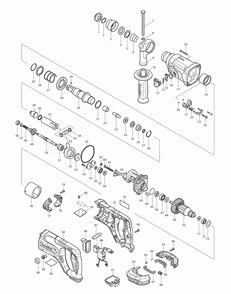 Page 1 Diagram and Parts List for XRH04T  Makita Hammer