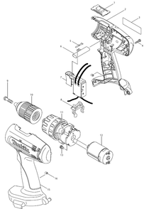 Diagram Diagram and Parts List for 8390DWPLE  Makita Hammer Drill