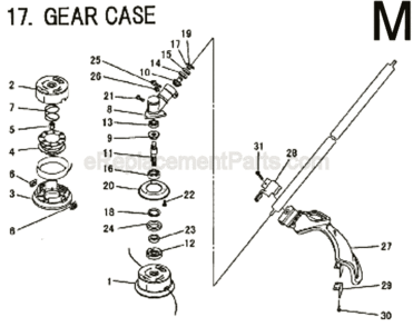 Part Location Diagram of 50203AA004 Makita Nut