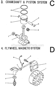 Part Location Diagram of KP13014AA Makita Piston