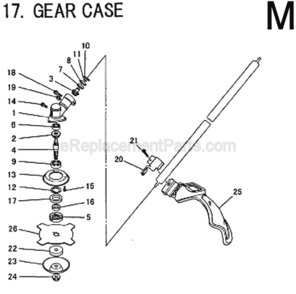 Page G Diagram and Parts List for BCM2600  Makita Trimmer