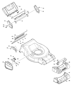 Fig-3 Diagram and Parts List for XML07Z  Makita Lawn Mower
