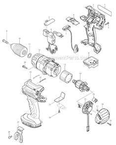 Part Location Diagram of 418768-8 Makita Grip Base