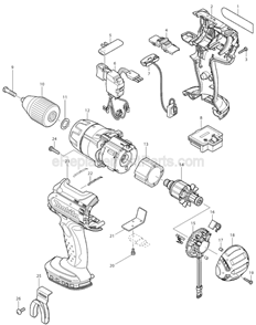 Part Location Diagram of 263032-0 Makita Rubber Pin 4