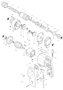 Page 1 Diagram and Parts List for 6701B  Makita Screwdriver