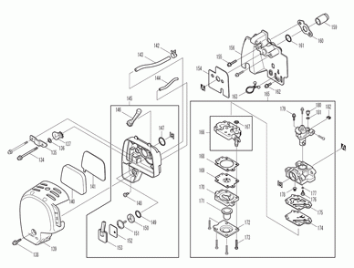 Page 4 Diagram and Parts List for EBH253L Type 1 Makita Trimmer
