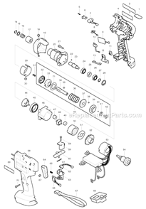 Part Location Diagram of 631513-6 Makita LED Circuit