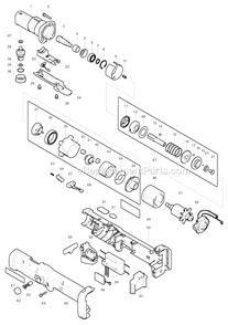 Part Location Diagram of 125395-1 Makita Clutch Assembly H, BFL081F