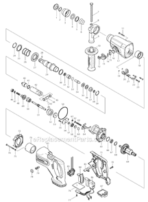 Page A Diagram and Parts List for BHR240Z  Makita Hammer Drill