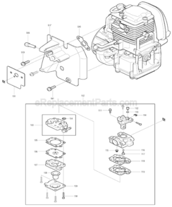 Page F Diagram and Parts List for BHX2500  Makita Leaf Blower / Vacuum