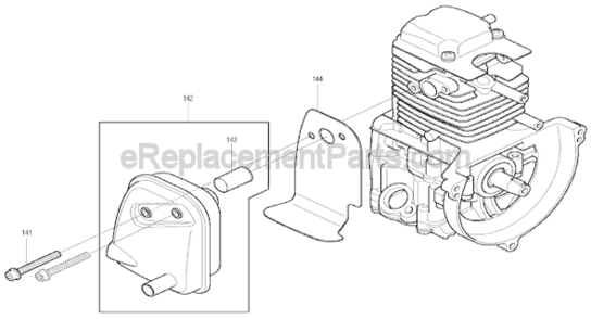 Page H Diagram and Parts List for BHX2500  Makita Leaf Blower / Vacuum