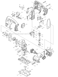 Page A Diagram and Parts List for BJV180Z  Makita Jig Saw