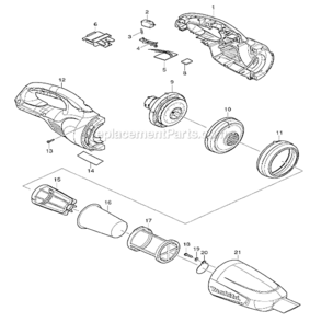 Page A Diagram and Parts List for BLC180  Makita Upright Vacuum