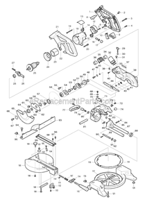 Part Location Diagram of 419277-0 Makita Dust Nozzle