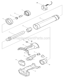 Page A Diagram and Parts List for BML184  Makita Worklight & Flashlight