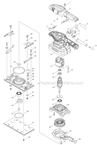 Part Location Diagram of 267353-2 Makita Flat Washer 8, Hr2811 F