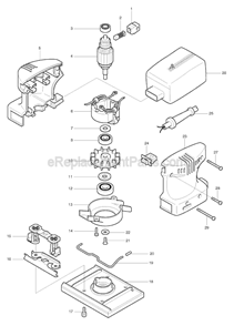 Part Location Diagram of 413094-0 Makita Punch Plate