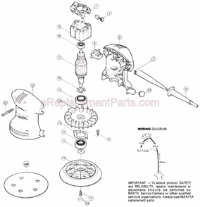 Part Location Diagram of 267071-2 Makita Flat Washer 4