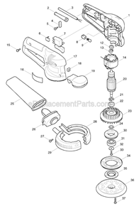 Part Location Diagram of 151517-7 Makita Dust Bag