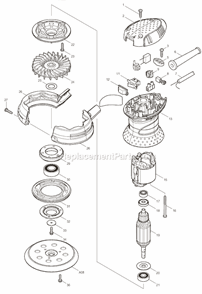 Part Location Diagram of 318304-9 Makita Bearing Box