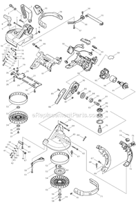 Page A Diagram and Parts List for BPB180Z  Makita Band Saw
