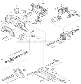 Page A Diagram and Parts List for BSS501  Makita Circular Saw