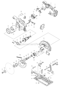 Page A Diagram and Parts List for BSS611Z  Makita Circular Saw