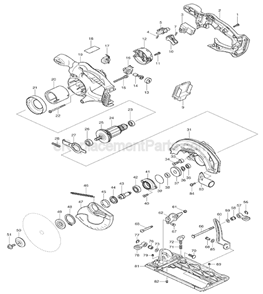 Part Location Diagram of 450227-6 Makita Handle Cover BSS6110Z