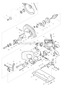 Page A Diagram and Parts List for BSS730  Makita Circular Saw