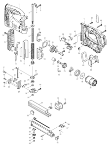 Part Location Diagram of 268157-5 Makita Pin 4, BST221
