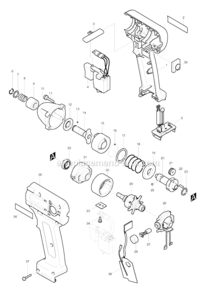 Page A Diagram and Parts List for BTD062  Makita Impact Driver