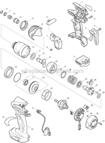 Part Location Diagram of 824753-5 Makita Plastic Tool Case, BTD140