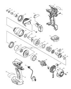 Part Location Diagram of 187140-2 Makita Housing Set