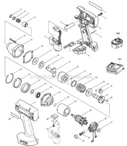 Part Location Diagram of 824632-7 Makita Plastic Tool Case, BTD120SA