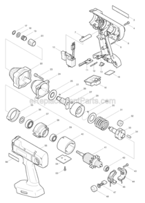 Part Location Diagram of 267215-4 Makita Flat Washer 15