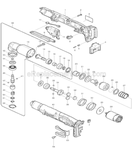 Part Location Diagram of 629846-1 Makita Dc Motor, Btl061