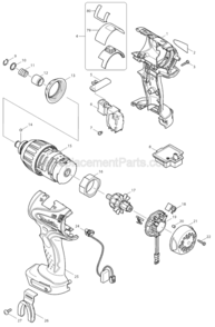 Page A Diagram and Parts List for BTP140  Makita Hammer Drill