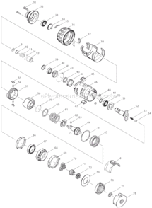 Part Location Diagram of 267337-0 Makita Flat Washer 40