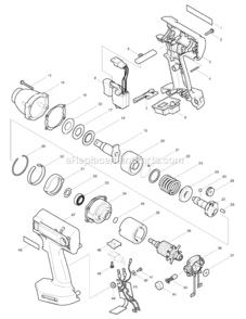 Page A Diagram and Parts List for BTW151  Makita Impact Driver